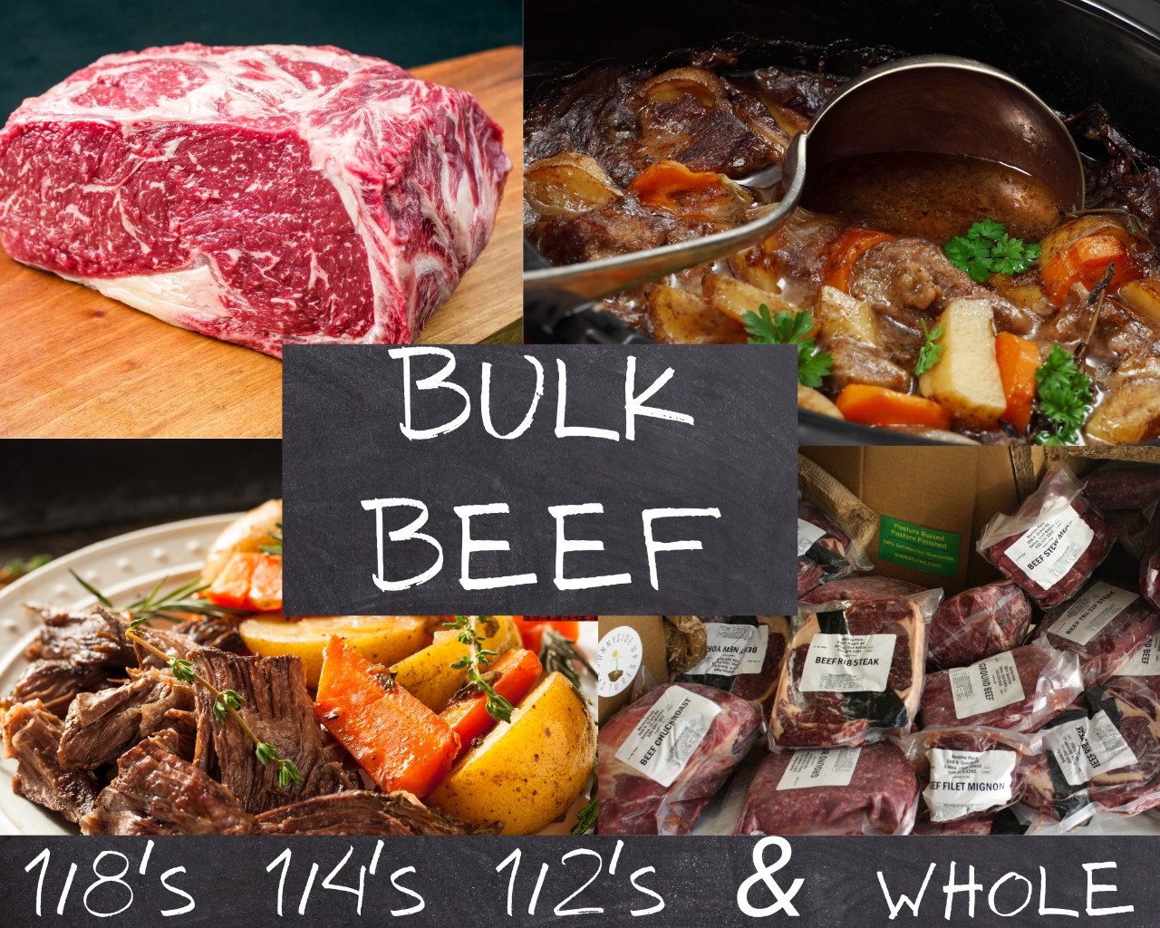 1/8 Grass-fed and finished Beef (~40lbs)